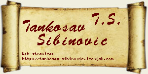 Tankosav Sibinović vizit kartica